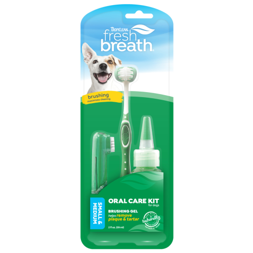 TropiClean, Dog Hygiene, Oral & Dental Care, Fresh Breath, Oral Care Kit for Dogs