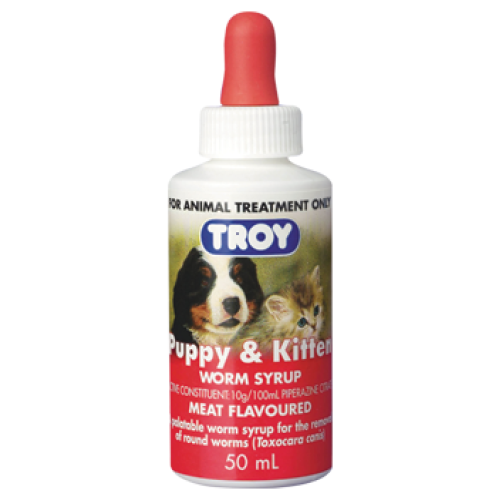 Troy, Dog & Cat Healthcare, Others, Puppy & Kitten Worm Syrup