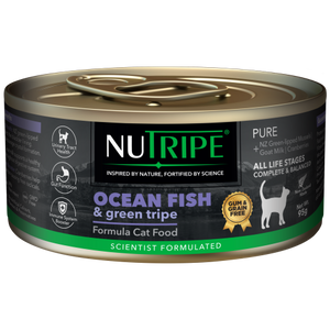 Nutripe, Cat Wet Food, PURE, Gum & Grain Free, Ocean Fish & Green Tripe