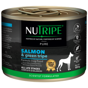 Nutripe, Dog Wet Food, PURE, Gum & Grain Free, Salmon & Green Tripe