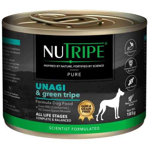 Nutripe, Dog Wet Food, PURE, Gum & Grain Free, Unagi & Green Tripe