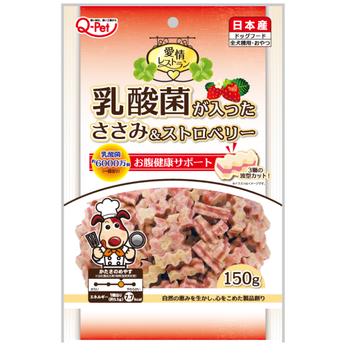 Q-Pet, Dog Treats, Aijo Restaurant, Chicken Stick Jerky with Lactic Acid Bacteria & Strawberry
