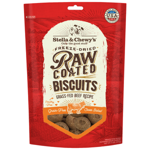 Stella & Chewy's, Dog Treats, Freeze Dried, Raw Coated Biscuits, Grass-Fed Beef