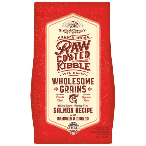 Stella & Chewy's, Dog Food, Wholesome Grains Freeze Dried Raw Coated Baked Kibble, Salmon with Pumpkin & Quinoa (2 Sizes)