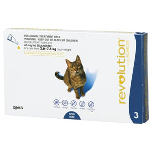 Revolution, Cat Healthcare, Fleas & Deworm, Cats 2.6kg to 7.5kg