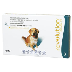 Revolution, Dog Healthcare, Fleas & Deworm, Dogs 20.1kg to 40kg (Large Dogs)