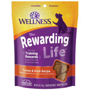 Wellness Complete Health, Dog Treats, Grain Free, Rewarding Life, Turkey & Duck
