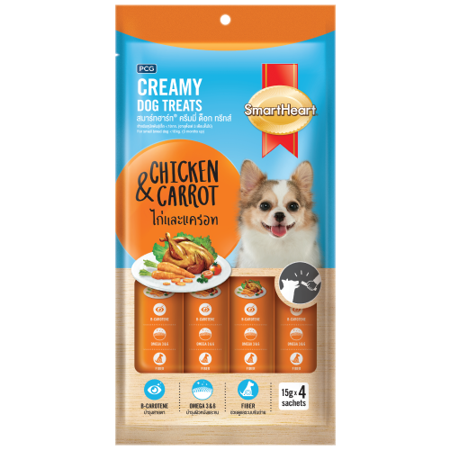 SmartHeart, Dog Treats, Creamy Chicken & Carrot