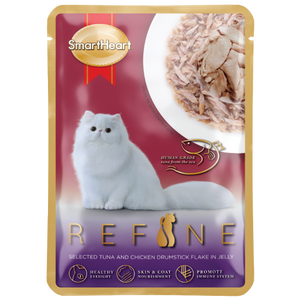 SmartHeart, Cat Wet Food, Refine Selected, Tuna with Chicken Drumstick Flake in Jelly