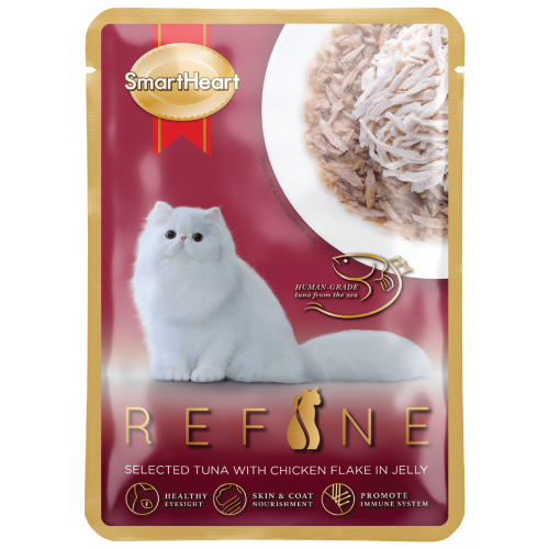 SmartHeart, Cat Wet Food, Refine Selected, Tuna with Chicken Flake in Jelly