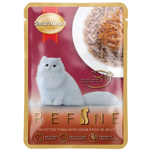 SmartHeart, Cat Wet Food, Refine Selected, Tuna with Crab Stick in Jelly