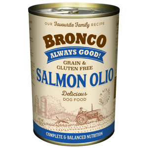 Bronco, Dog Wet Food, Grain Free, Salmon Olio (By Carton)