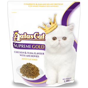 Aatas Cat, Cat Dry Food, Supreme Gold, Chicken & Tuna With Anchovies