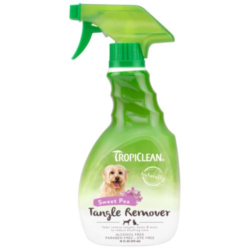 TropiClean, Dog & Cat Hygiene, Sprays, Mists & Waterless Baths, Sweet Pea Tangle Remover Spray for Pets
