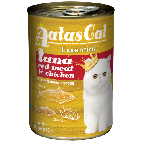 Aatas Cat, Cat Wet Food, Essential, Tuna Red Meat with Chicken in Jelly (By Carton)