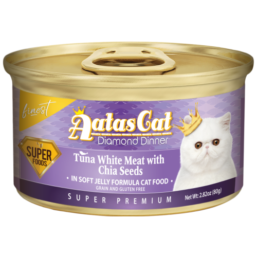 Aatas Cat, Cat Wet Food, Finest Diamond Dinner, Tuna with Chia Seeds in Jelly (By Carton)