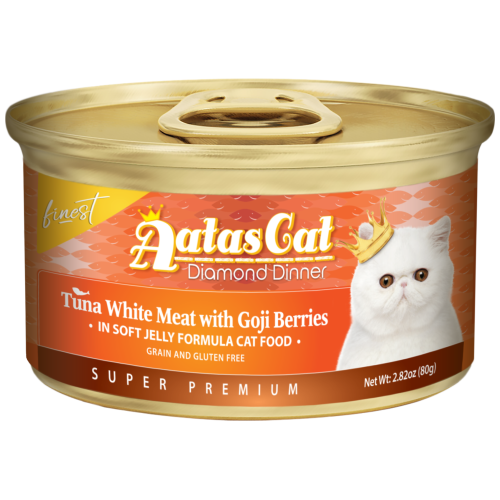 Aatas Cat, Cat Wet Food, Finest Diamond Dinner, Tuna with Goji Berries in Jelly (By Carton)