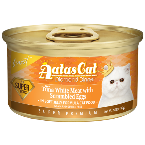 Aatas Cat, Cat Wet Food, Finest Diamond Dinner, Tuna with Scrambled Eggs in Jelly (By Carton)
