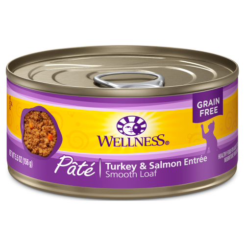Wellness Complete Health, Cat Wet Food, Grain Free, Pate, Turkey & Salmon