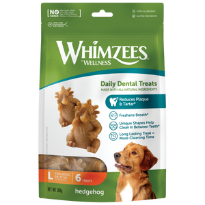 Whimzees, Dog Hygiene, Oral & Dental Care, Hedgehog Dental Treats