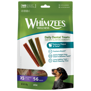 Whimzees, Dog Hygiene, Oral & Dental Care, Stix Dental Treats (3 Sizes)