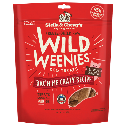 Stella & Chewy's, Dog Treats, Freeze Dried, Wild Weenies, Bac’n Me Crazy