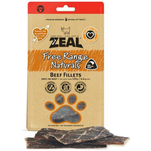 Zeal, Dog Treats, Beef Fillets