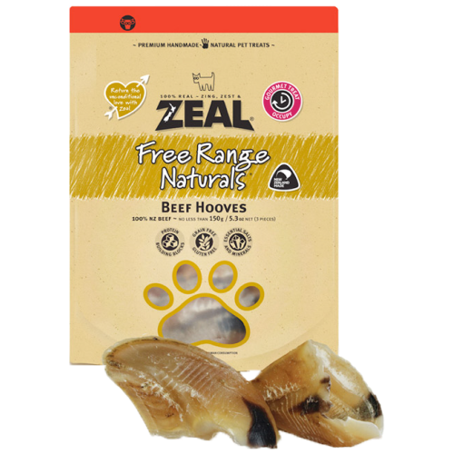 Zeal, Dog Treats, Dried Beef Hooves