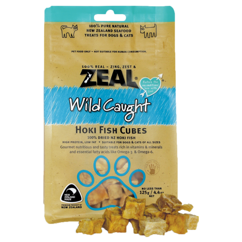 Zeal, Dog & Cat Treats, Hoki Fish Cubes