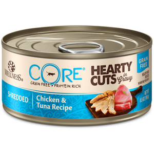 Wellness Core, Cat Wet Food, Grain Free, Hearty Cuts, Shredded Chicken & Tuna