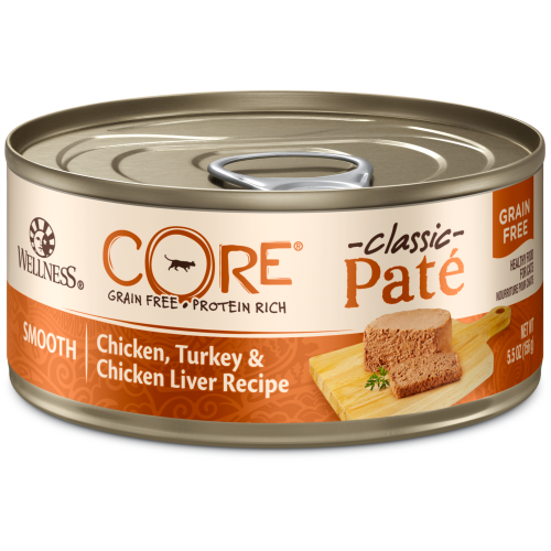 Wellness Core, Cat Wet Food, Grain Free, Pate, Chicken, Turkey & Chicken Liver