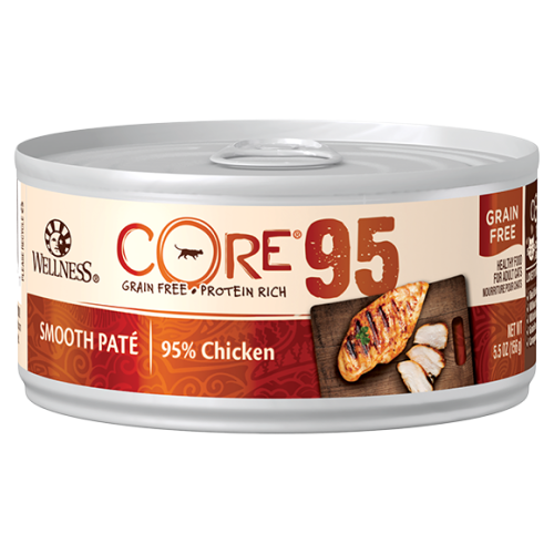 Wellness Core, Cat Wet Food, Grain Free, Pate, 95% Chicken