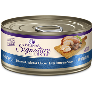 Wellness Core, Cat Wet Food, Grain Free, Signature Selects, Shredded Chicken & Chicken Liver