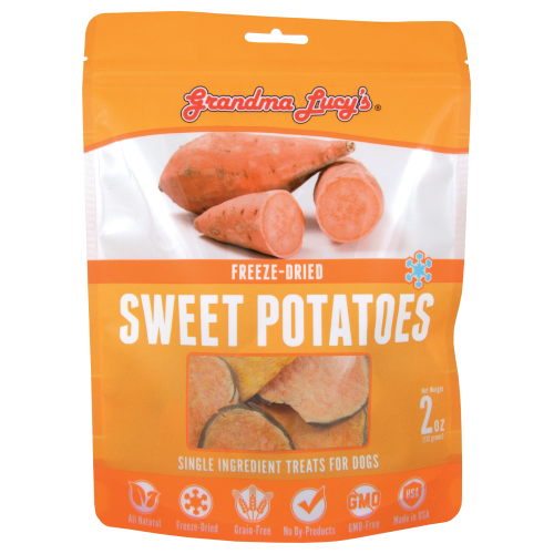 Grandma Lucy's, Dog & Cat Treats, Freeze Dried, Single Ingredient, Sweet Potatoes